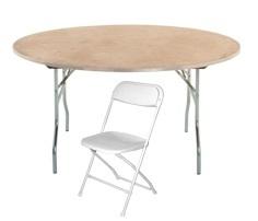 10 Round & 100 Folding Chairs 10 Round & 100 Folding Chairs